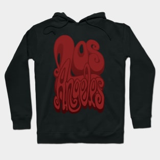 Los Angeles lettering art - Chile oil red Hoodie